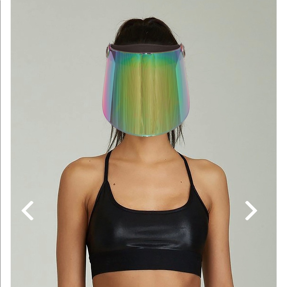 Iridescent Face Shield - black